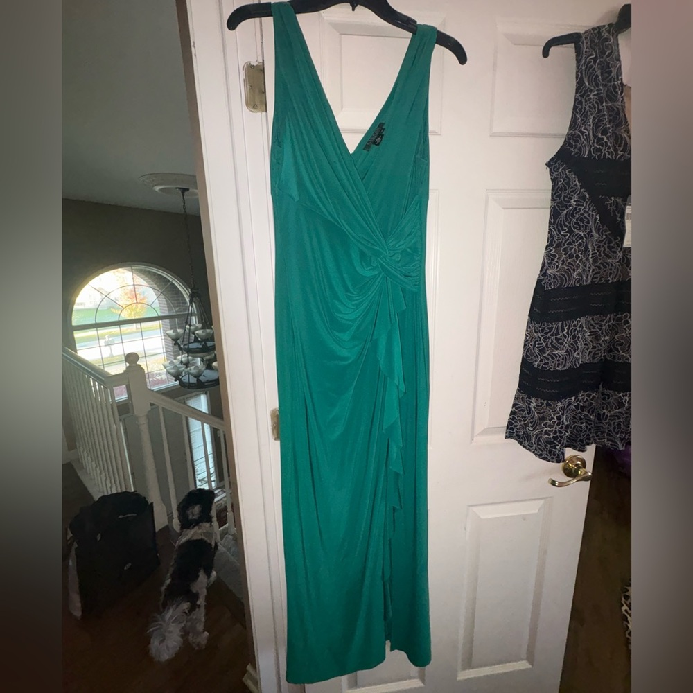 Lauren Ralph Lauren Teal Maxi Dress